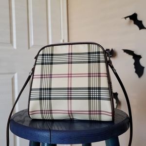 ☀️ 2000s Style Cream Plaid Crossbody Bag